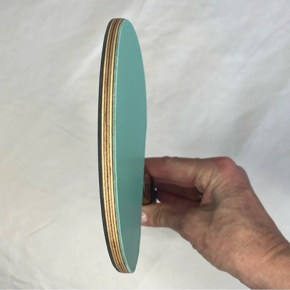 NEW TIFFANY & CO Table Tennis Racket/3 Balls Blue/Black Leather  American Walnut - Picture 15 of 16